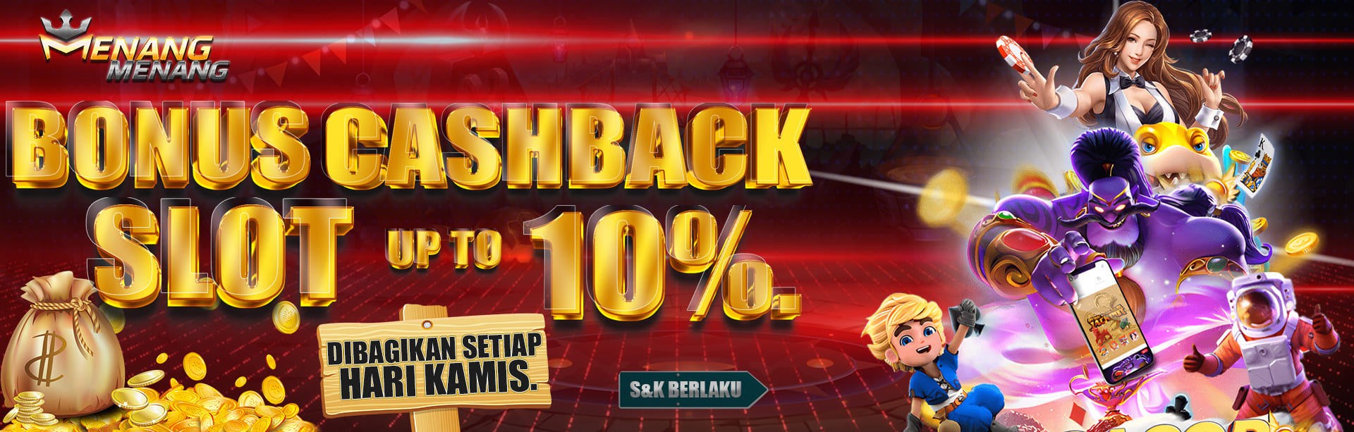 BONUS CASHBACK SLOT UP TO 10%